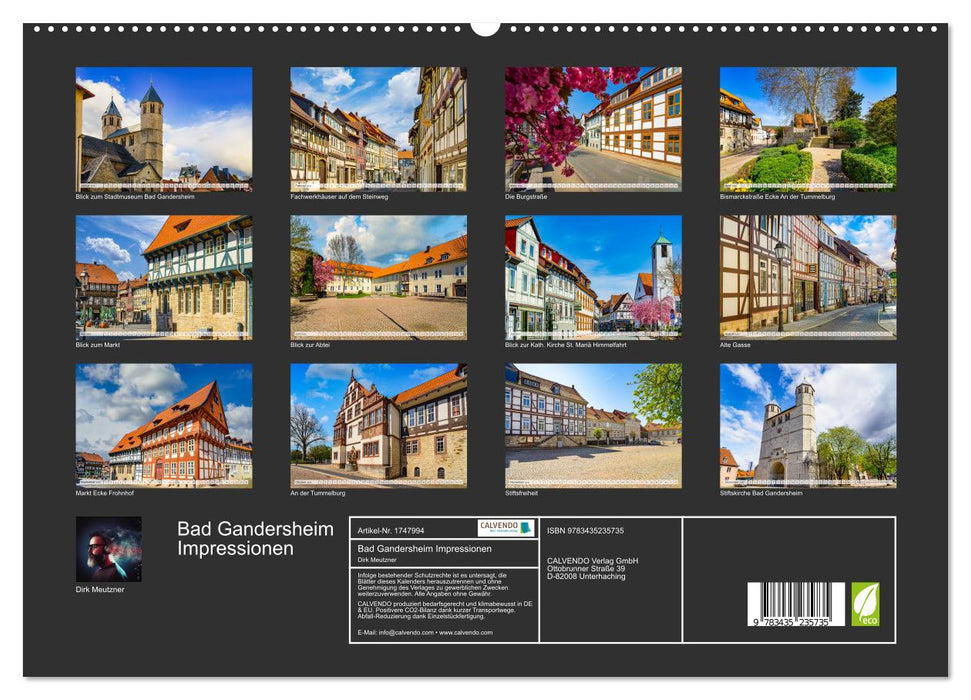 Bad Gandersheim Impressionen (CALVENDO Premium Wandkalender 2025)