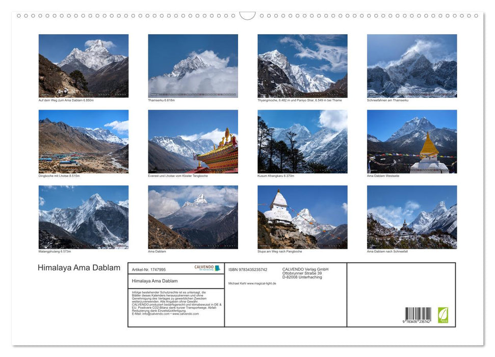 Himalaya Ama Dablam (CALVENDO Wandkalender 2025)