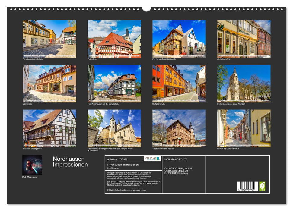 Nordhausen Impressionen (CALVENDO Wandkalender 2025)