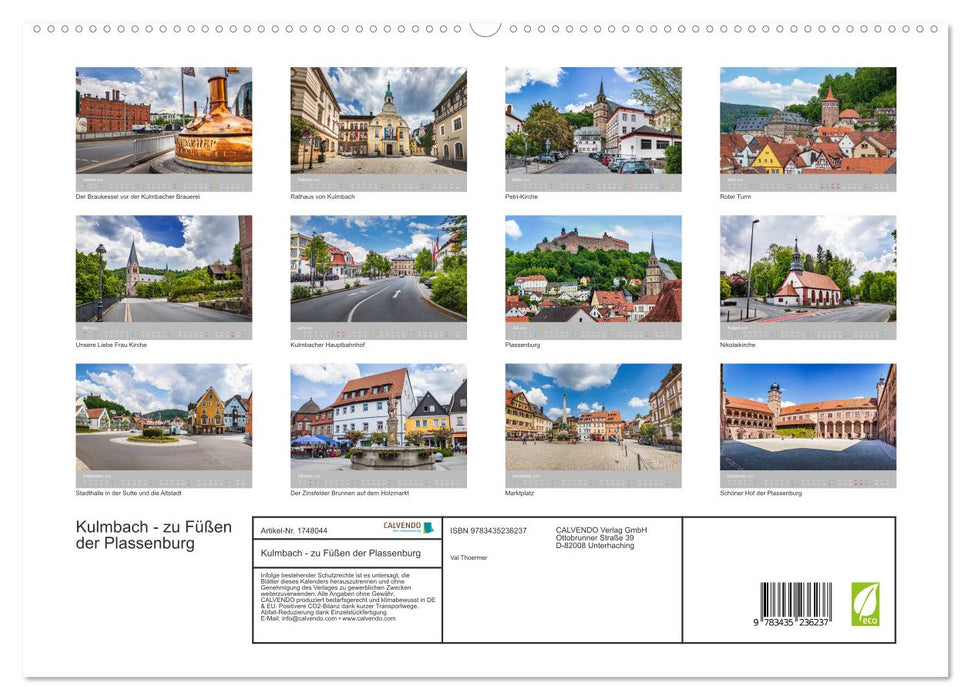 Kulmbach - zu Füßen der Plassenburg (CALVENDO Premium Wandkalender 2025)