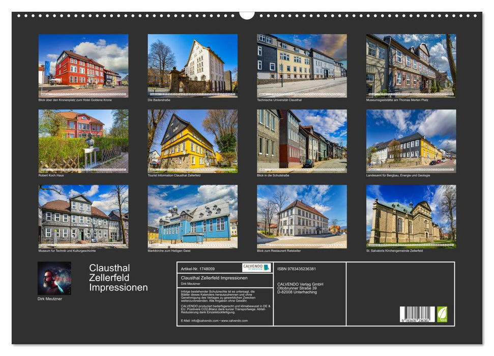 Clausthal Zellerfeld Impressionen (CALVENDO Wandkalender 2025)