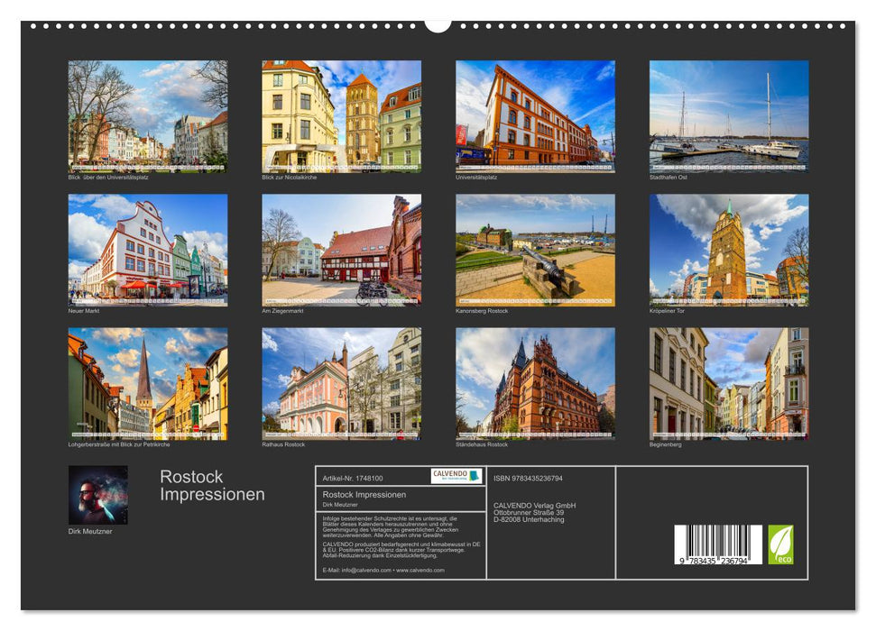 Rostock Impressionen (CALVENDO Premium Wandkalender 2025)