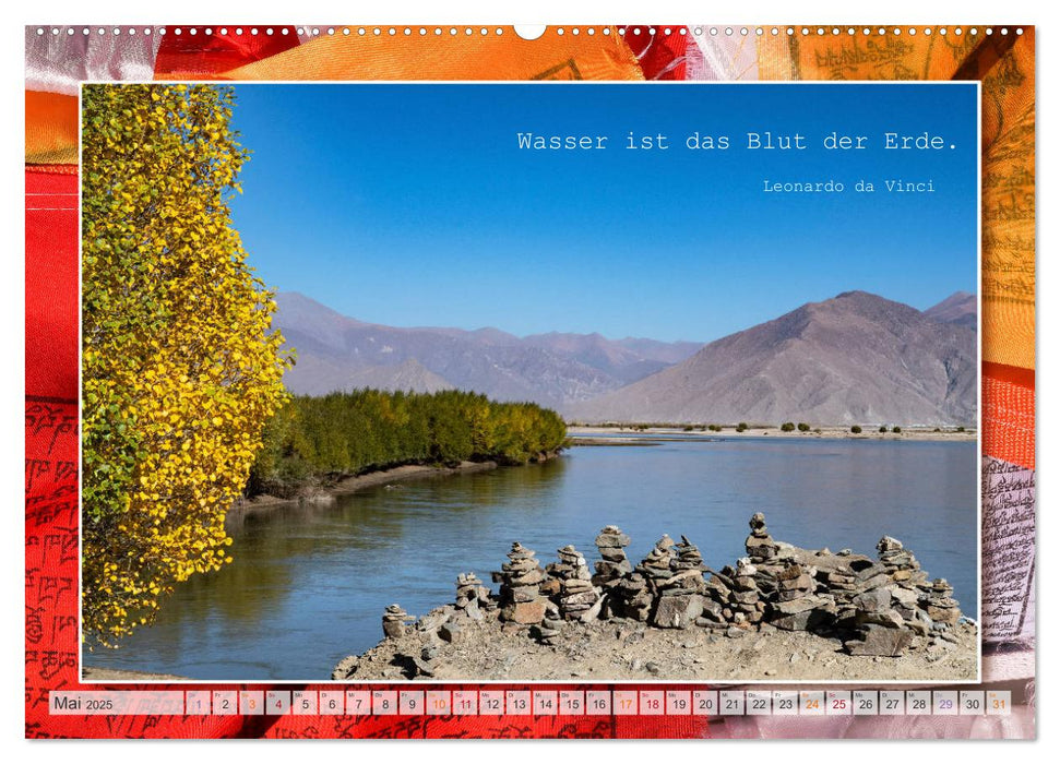 Farben Tibets (CALVENDO Premium Wandkalender 2025)