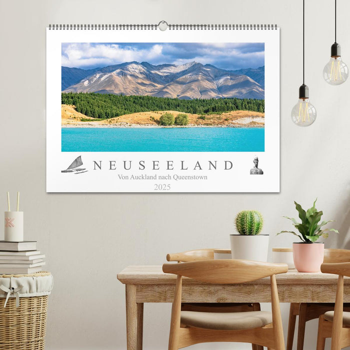 Neuseeland - Von Auckland nach Queenstown (CALVENDO Wandkalender 2025)