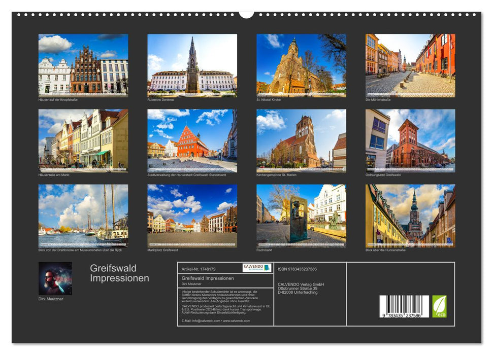 Greifswald Impressionen (CALVENDO Premium Wandkalender 2025)