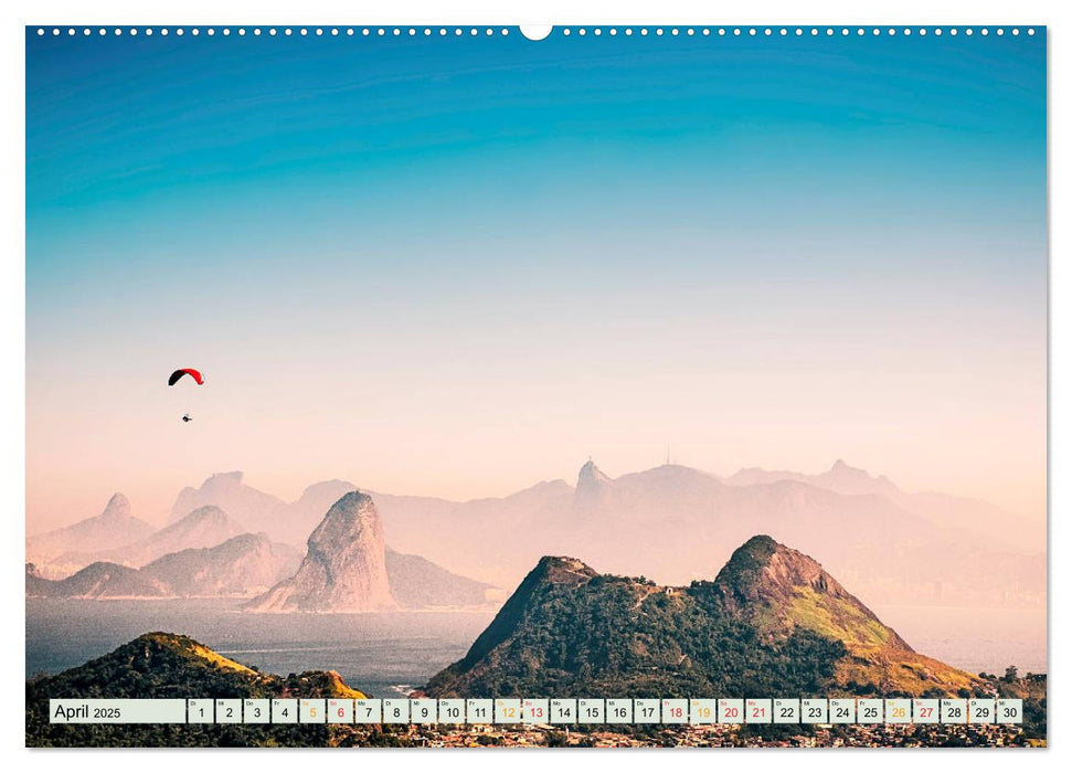 Paragliding - Mut zum Abenteuer (CALVENDO Wandkalender 2025)