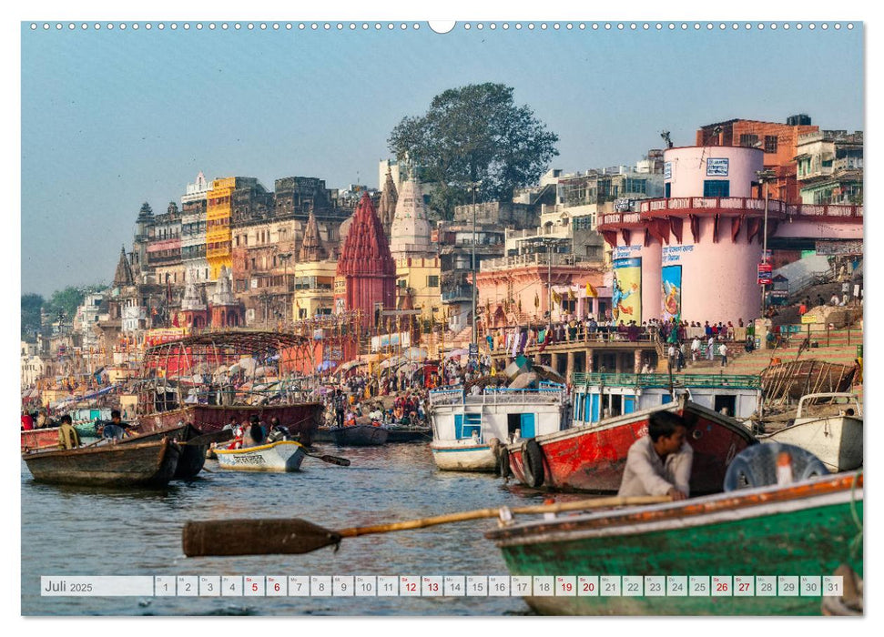 INDIEN Allahabad Haridwar Varanasi Vrindavan (CALVENDO Premium Wandkalender 2025)