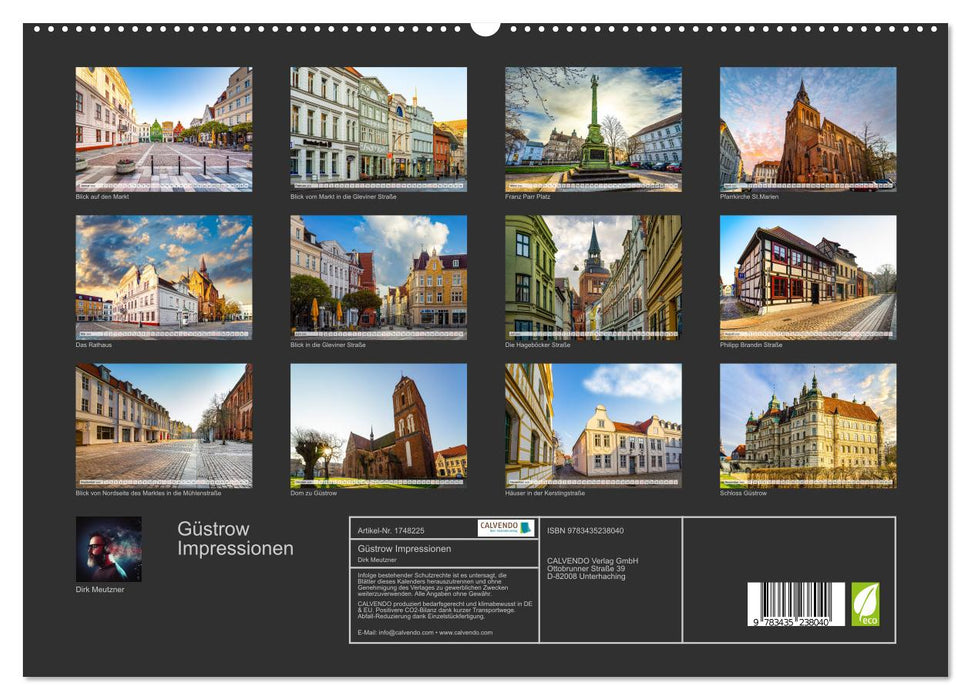 Güstrow Impressionen (CALVENDO Premium Wandkalender 2025)