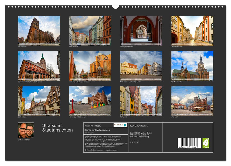 Stralsund Stadtansichten (CALVENDO Premium Wandkalender 2025)