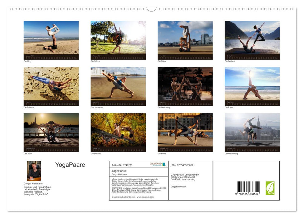 YogaPaare (CALVENDO Premium Wandkalender 2025)