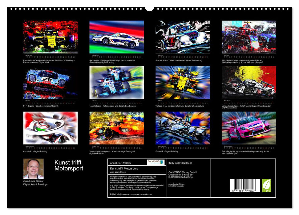 Kunst trifft Motorsport (CALVENDO Premium Wandkalender 2025)