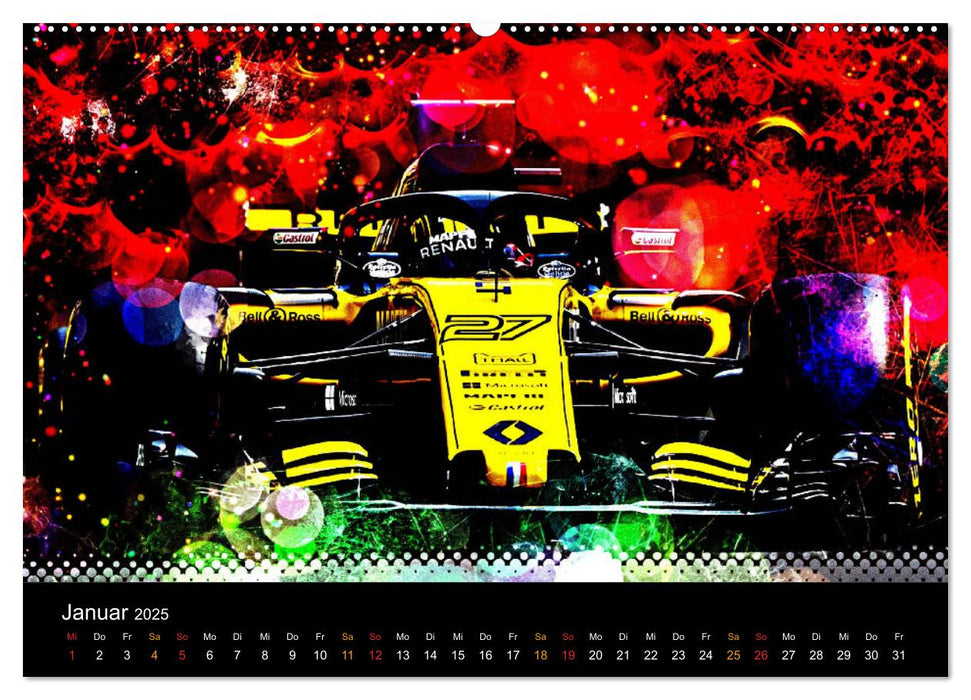 Kunst trifft Motorsport (CALVENDO Premium Wandkalender 2025)