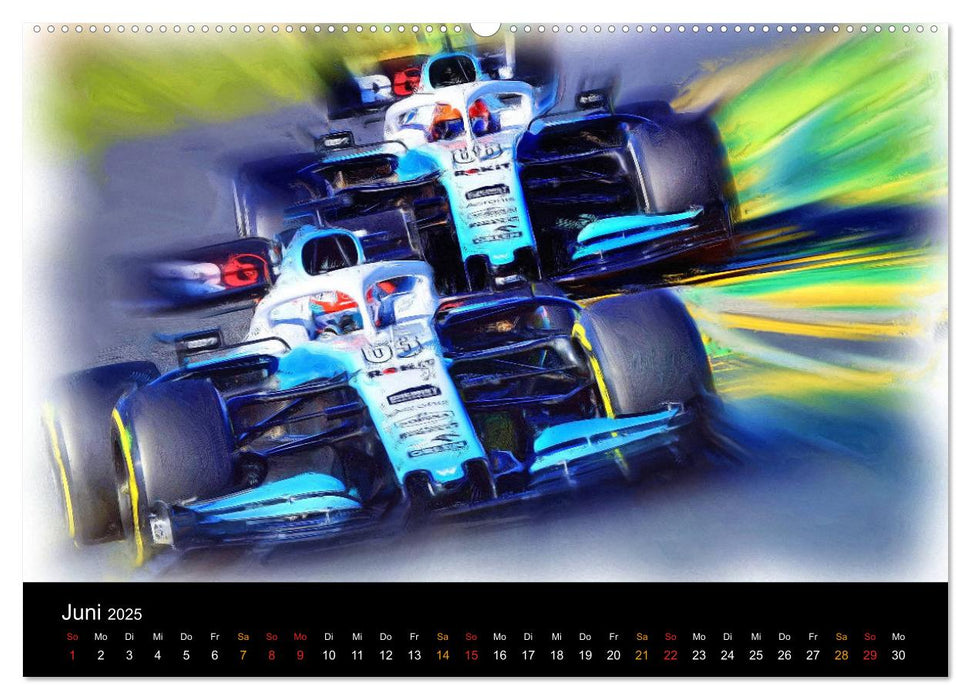 Kunst trifft Motorsport (CALVENDO Premium Wandkalender 2025)