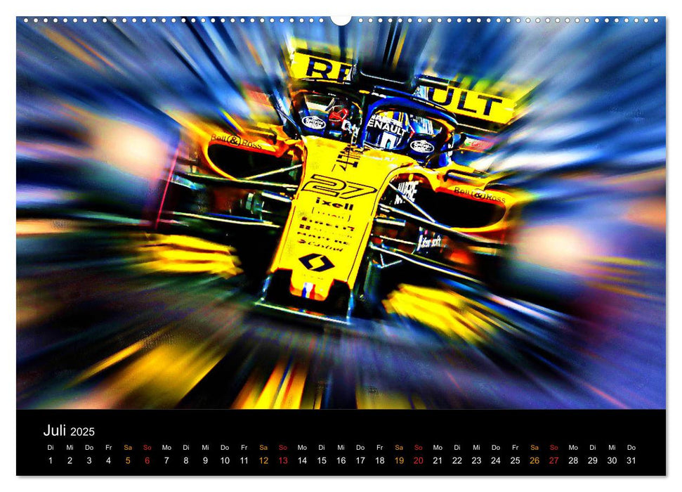 Kunst trifft Motorsport (CALVENDO Premium Wandkalender 2025)