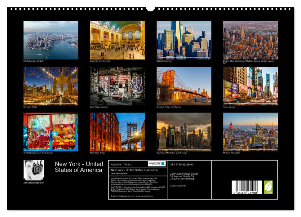 New York - United States of America (CALVENDO Premium Wandkalender 2025)