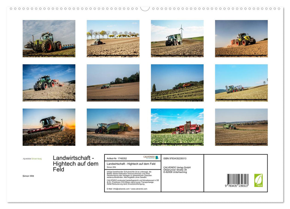 Landwirtschaft - Hightech auf dem Feld (CALVENDO Premium Wandkalender 2025)