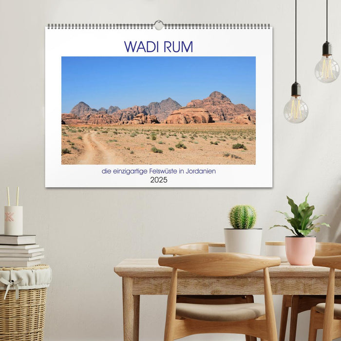 WADI RUM, die einzigartige Felswüste in Jordanien (CALVENDO Wandkalender 2025)