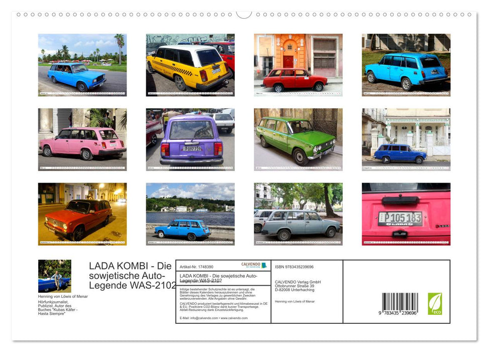 LADA KOMBI - Die sowjetische Auto-Legende WAS-2102 (CALVENDO Premium Wandkalender 2025)