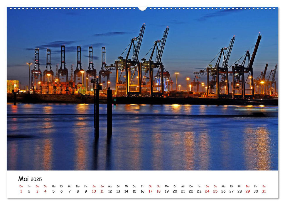 Hamburg schläft nie (CALVENDO Premium Wandkalender 2025)