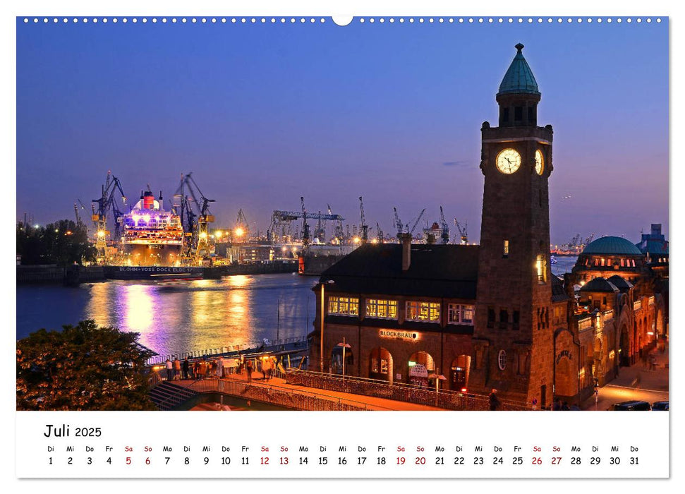 Hamburg schläft nie (CALVENDO Premium Wandkalender 2025)