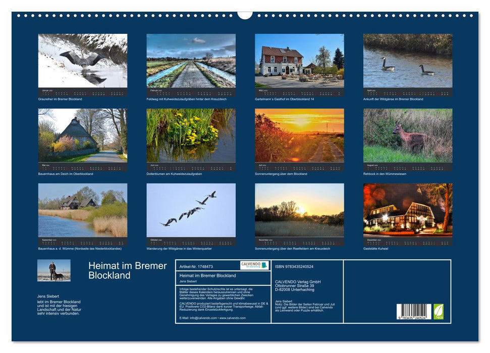 Heimat im Bremer Blockland (CALVENDO Wandkalender 2025)