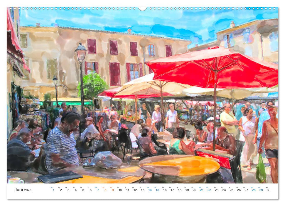 Mallorca - Die Urlaubsinsel in Aquarellfarben (CALVENDO Premium Wandkalender 2025)