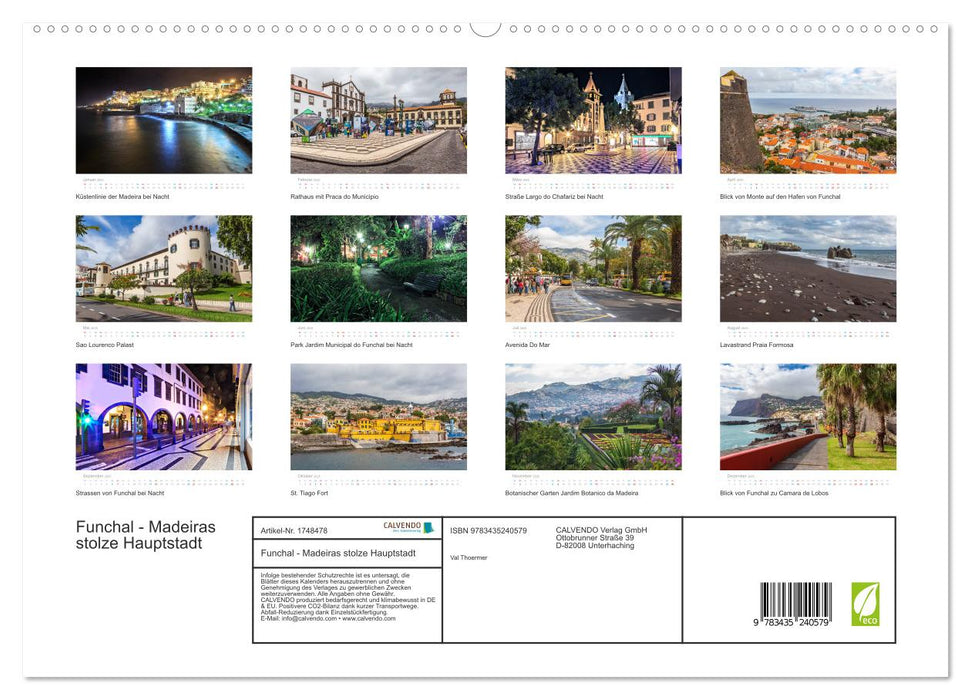 Funchal - Madeiras stolze Hauptstadt (CALVENDO Premium Wandkalender 2025)