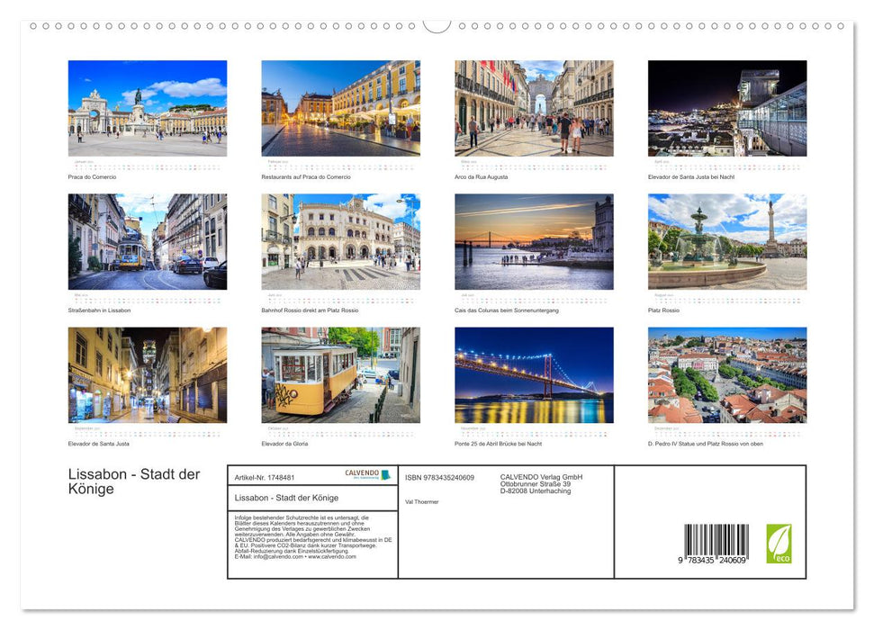 Lissabon - Stadt der Könige (CALVENDO Premium Wandkalender 2025)