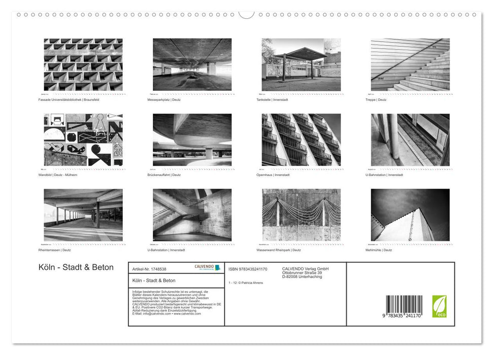 Köln - Stadt & Beton (CALVENDO Premium Wandkalender 2025)