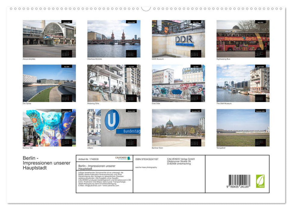 Berlin - Impressionen unserer Hauptstadt (CALVENDO Premium Wandkalender 2025)