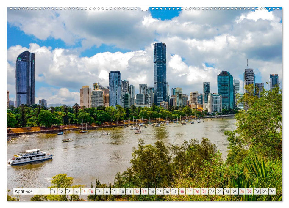 Brisbane Stadtansichten (CALVENDO Premium Wandkalender 2025)