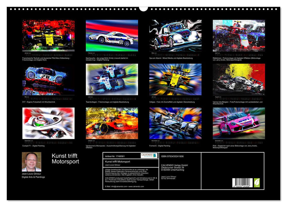 Kunst trifft Motorsport (CALVENDO Wandkalender 2025)