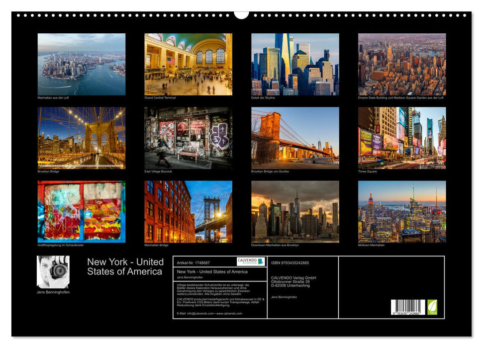 New York - United States of America (CALVENDO Wandkalender 2025)