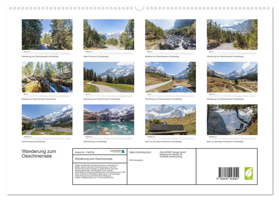 Wanderung zum Oeschinensee (CALVENDO Premium Wandkalender 2025)