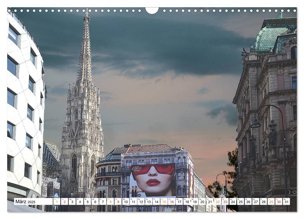 Wien, eine Hauptstadt mit Flair (CALVENDO Wandkalender 2025)