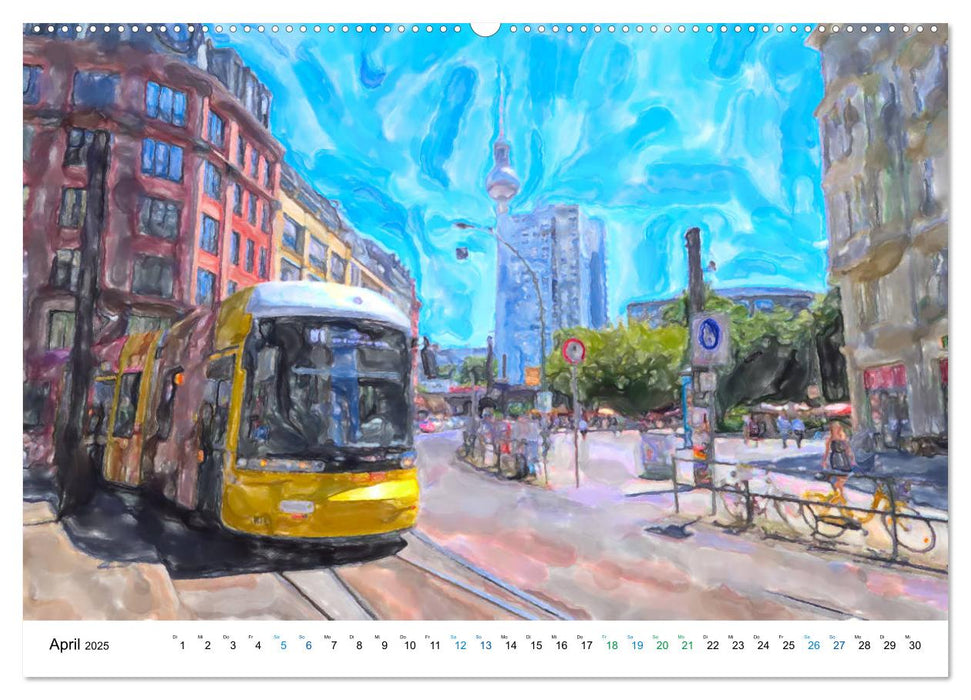 Berlin - Stadtansichten im Aquarell-Design (CALVENDO Premium Wandkalender 2025)