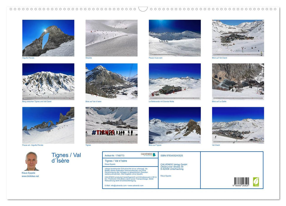 Tignes / Val d´Isère (CALVENDO Wandkalender 2025)