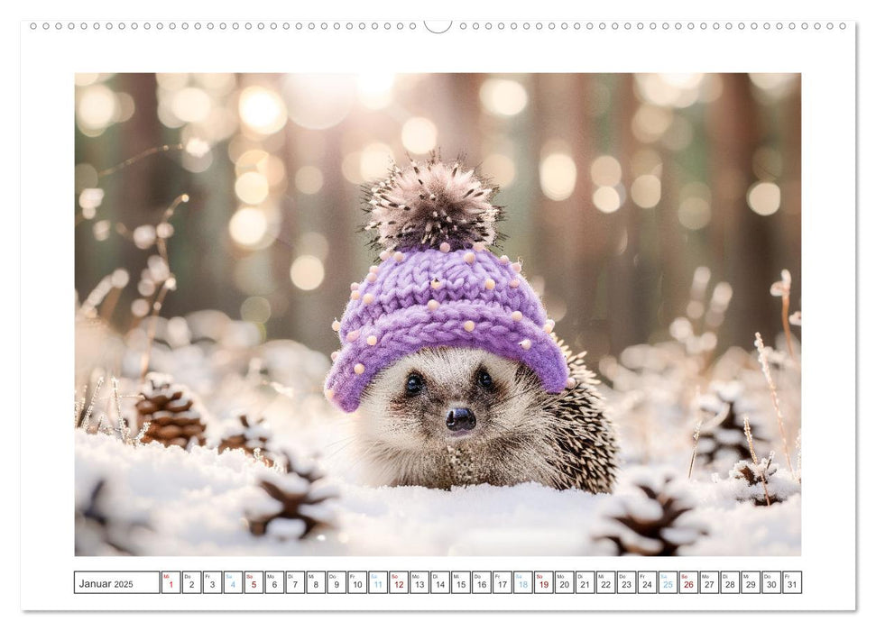 Lustige Igel (CALVENDO Premium Wandkalender 2025)