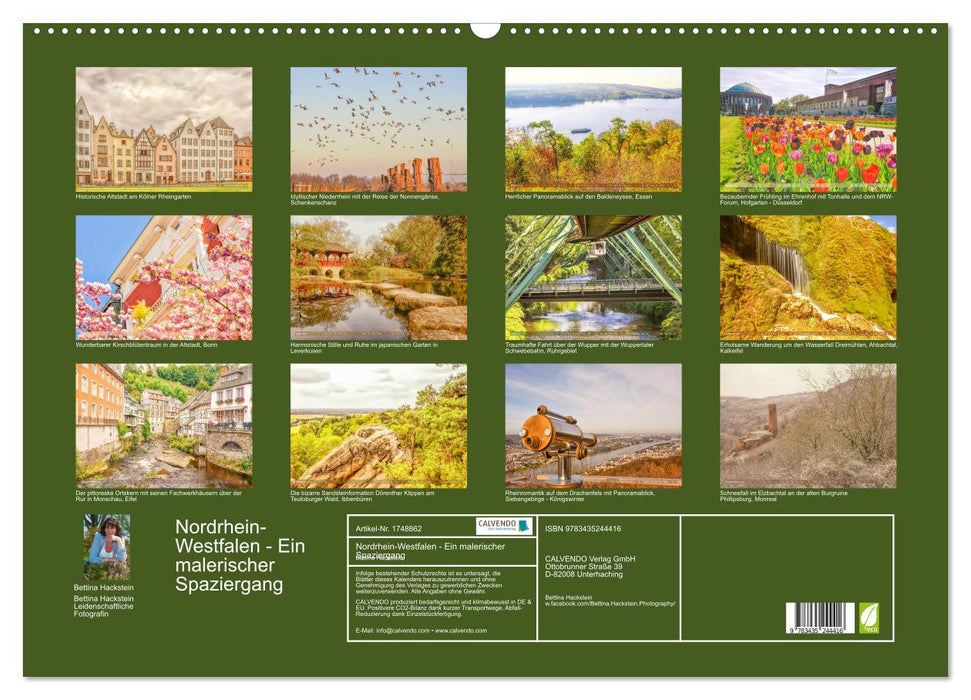 Nordrhein-Westfalen - Ein malerischer Spaziergang (CALVENDO Wandkalender 2025)
