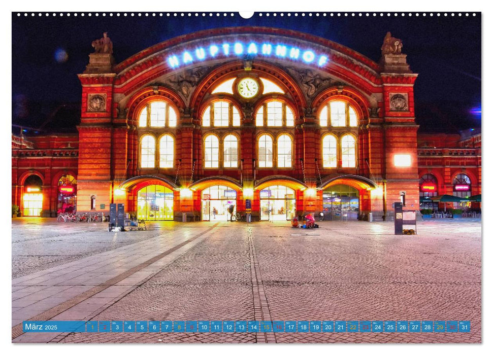 Hansestadt Bremen zur blauen Stunde (CALVENDO Premium Wandkalender 2025)