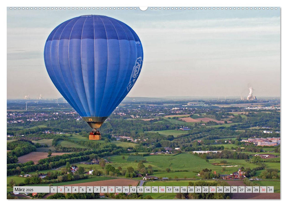 Aachen aus der Luft - Eine Fahrt mit dem Heißluftballon (CALVENDO Premium Wandkalender 2025)