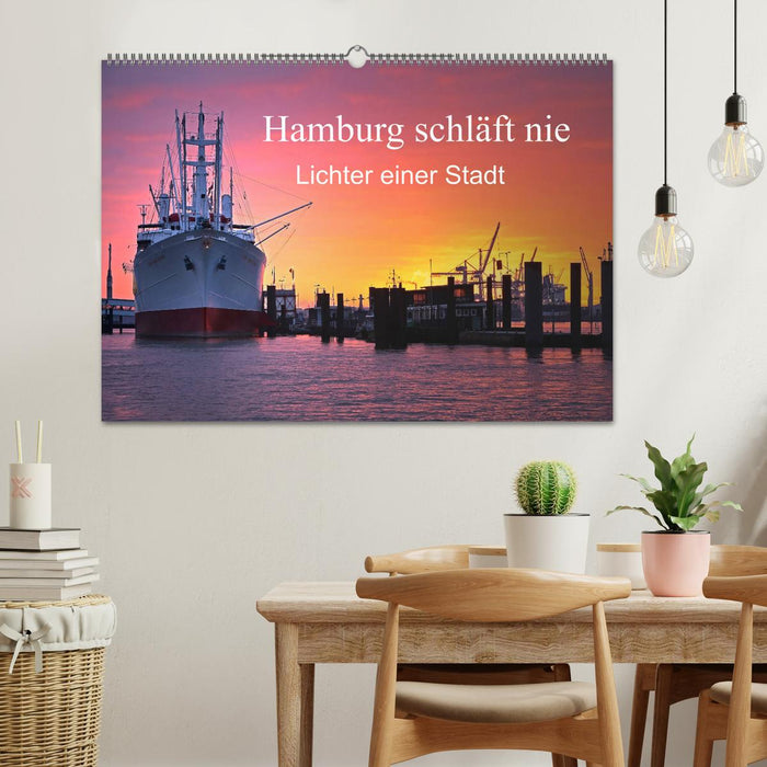 Hamburg schläft nie (CALVENDO Wandkalender 2025)