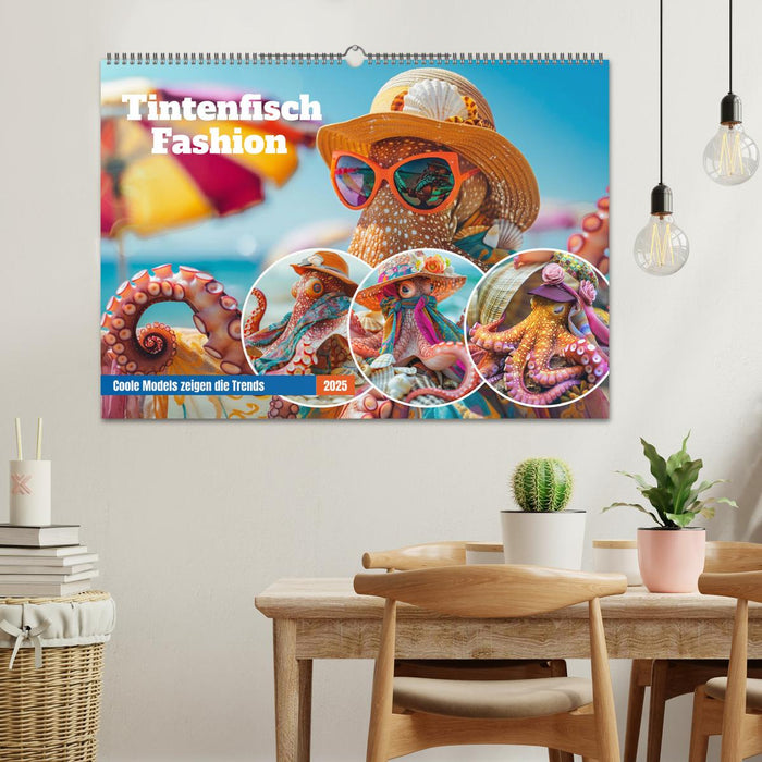 Tintenfisch Fashion. Coole Models zeigen die Trends (CALVENDO Wandkalender 2025)