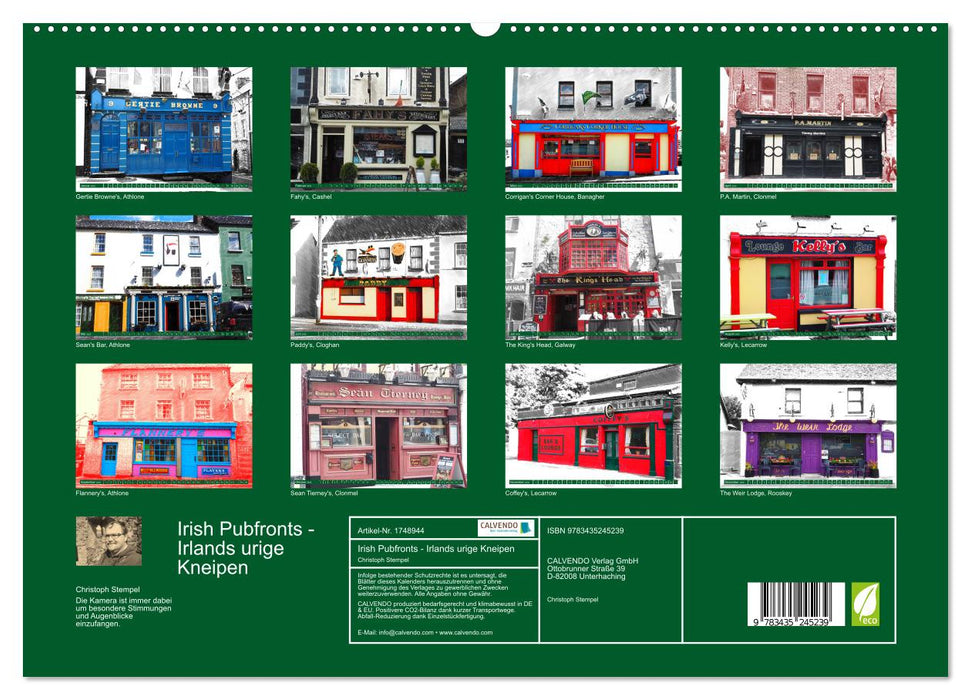 Irish Pubfronts - Irlands urige Kneipen (CALVENDO Premium Wandkalender 2025)