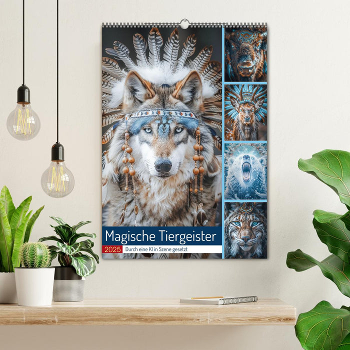 Magische Tiergeister (CALVENDO Wandkalender 2025)