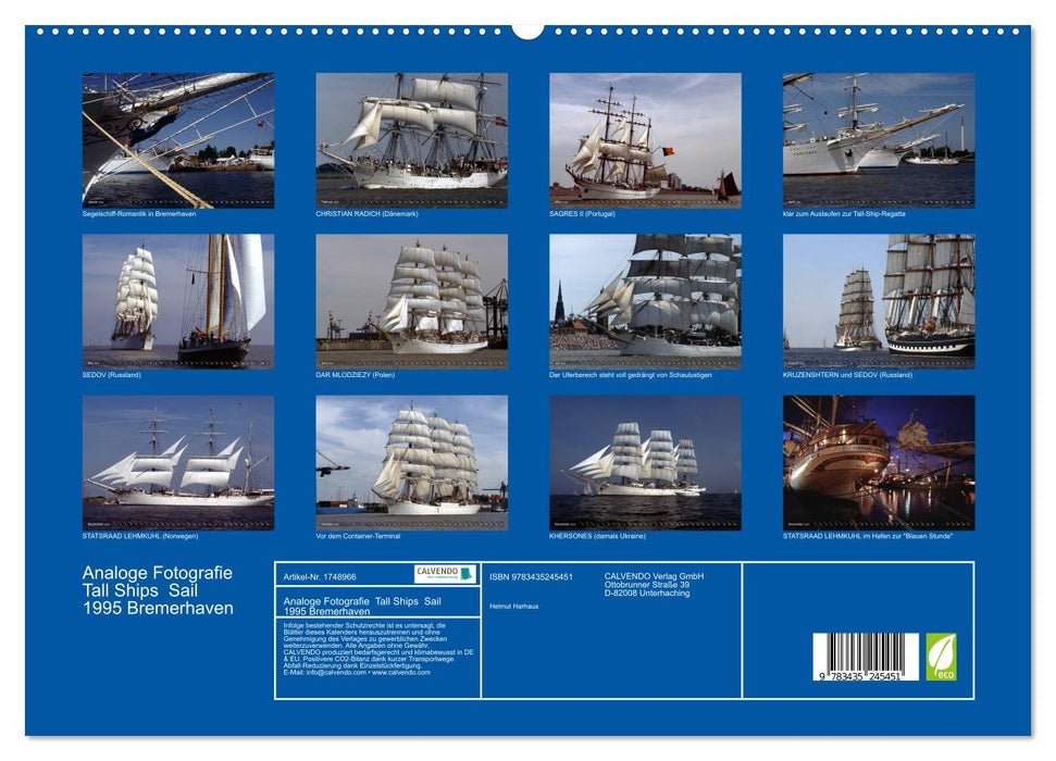 Analoge Fotografie Tall Ships Sail 1995 Bremerhaven (CALVENDO Premium Wandkalender 2025)