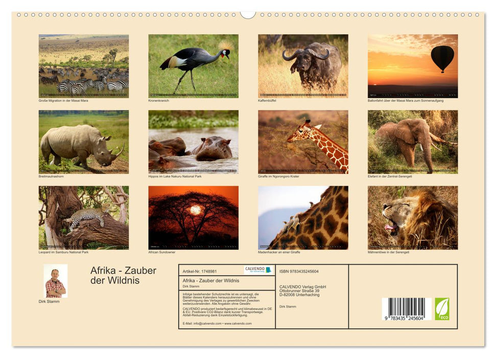 Afrika - Zauber der Wildnis (CALVENDO Premium Wandkalender 2025)