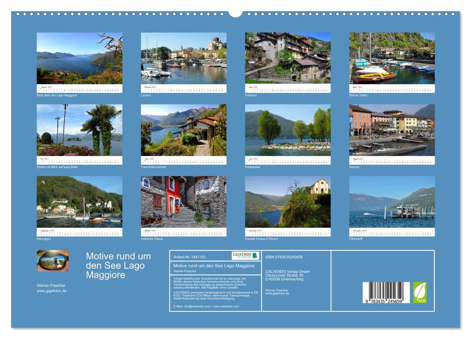 Motive rund um den See Lago Maggiore (CALVENDO Premium Wandkalender 2025)