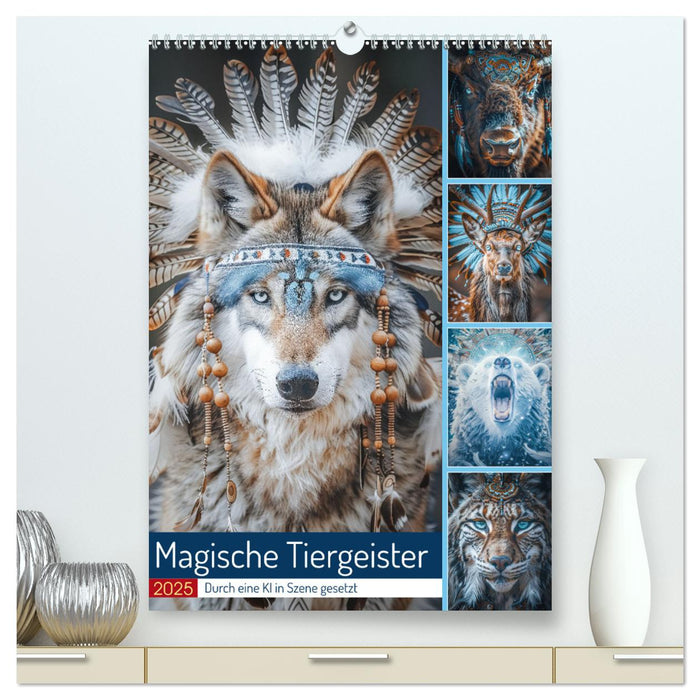 Magische Tiergeister (CALVENDO Premium Wandkalender 2025)