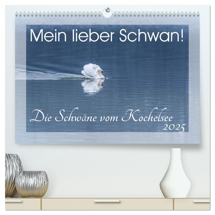 Mein lieber Schwan! Die Schwäne vom Kochelsee. (CALVENDO Premium Wandkalender 2025)